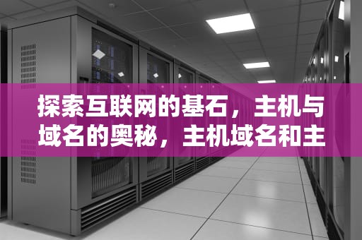 探索互联网的基石，主机与域名的奥秘，主机域名和主机IP地址之间的关系