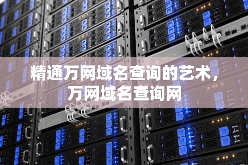 精通万网域名查询的艺术，万网域名查询网