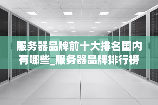服务器品牌前十大排名国内有哪些_服务器品牌排行榜前十名_中国服务器品牌前十大排名及其市场表现