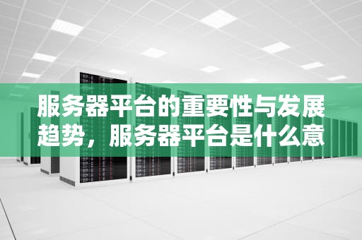 服务器平台的重要性与发展趋势，服务器平台是什么意思