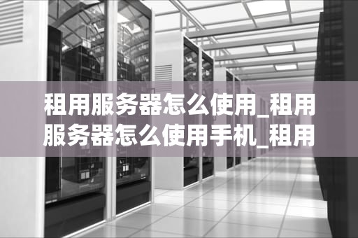 租用服务器怎么使用_租用服务器怎么使用手机_租用服务器的使用指南