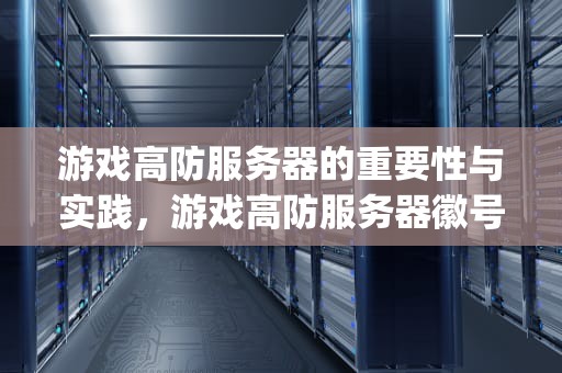 游戏高防服务器的重要性与实践，游戏高防服务器徽号{lotlek}出本词效果