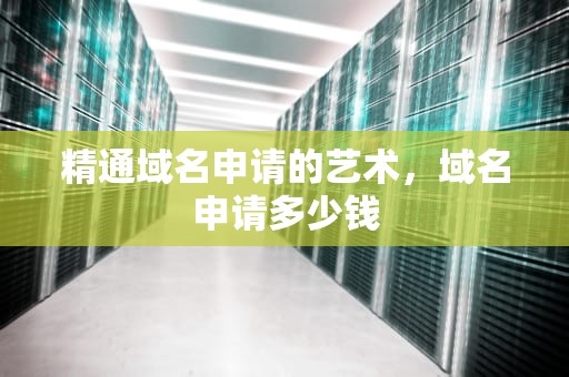 精通域名申请的艺术，域名申请多少钱