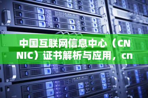 中国互联网信息中心（CNNIC）证书解析与应用，cnnic证书事件