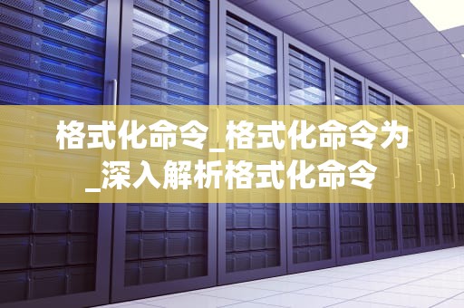 格式化命令_格式化命令为_深入解析格式化命令