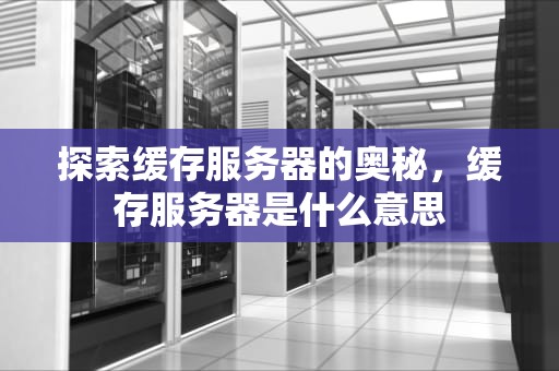 探索缓存服务器的奥秘，缓存服务器是什么意思