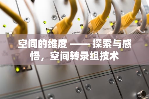 空间的维度 —— 探索与感悟，空间转录组技术