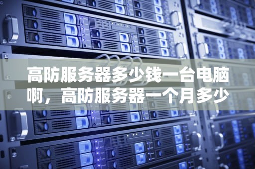 高防服务器多少钱一台电脑啊，高防服务器一个月多少钱