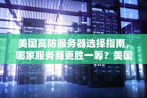美国高防服务器选择指南，哪家服务商更胜一筹？美国高防服务器哪家好点