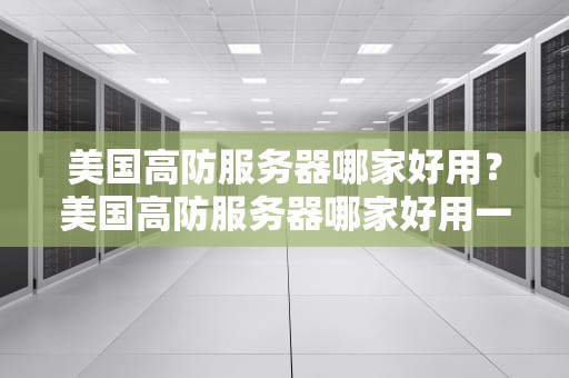 美国高防服务器哪家好用？美国高防服务器哪家好用一点