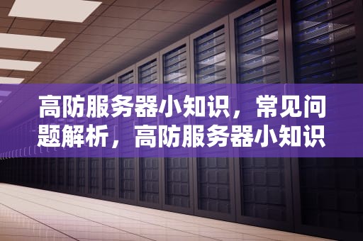 高防服务器小知识，常见问题解析，高防服务器小知识有哪些问题呢图片