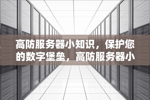 高防服务器小知识，保护您的数字堡垒，高防服务器小知识有哪些内容呢图片