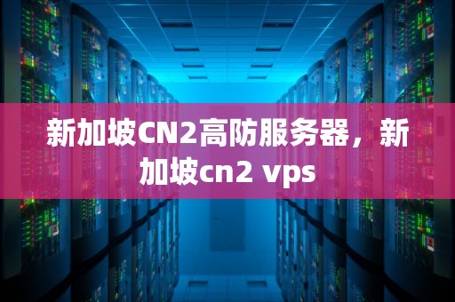 新加坡CN2高防服务器，新加坡cn2 vps
