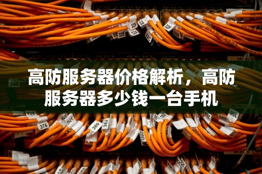 高防服务器价格解析，高防服务器多少钱一台手机
