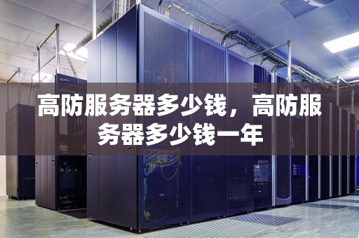高防服务器多少钱，高防服务器多少钱一年
