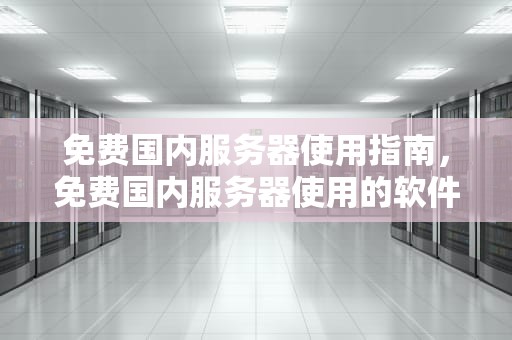 免费国内服务器使用指南，免费国内服务器使用的软件
