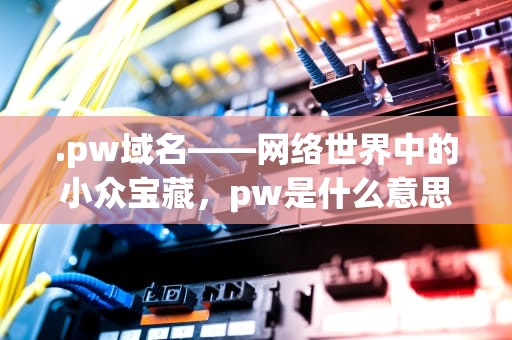 .pw域名——网络世界中的小众宝藏，pw是什么意思?
