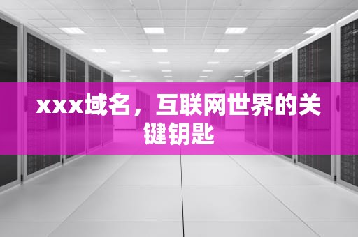 xxx域名，互联网世界的关键钥匙