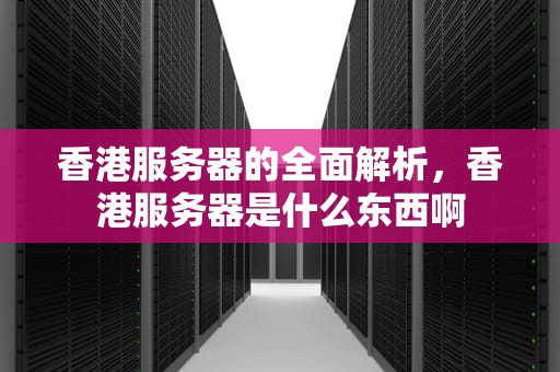 香港服务器的全面解析，香港服务器是什么东西啊