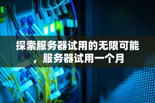 探索服务器试用的无限可能，服务器试用一个月
