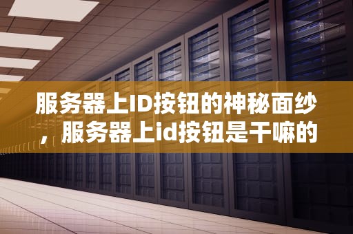 服务器上ID按钮的神秘面纱，服务器上id按钮是干嘛的啊