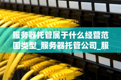 服务器托管属于什么经营范围类型_服务器托管公司_服务器托管的经营范围类型及其重要性