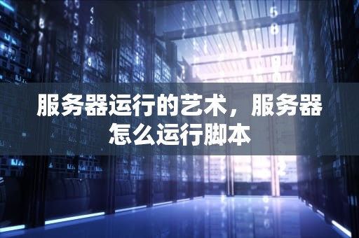 服务器运行的艺术，服务器怎么运行脚本
