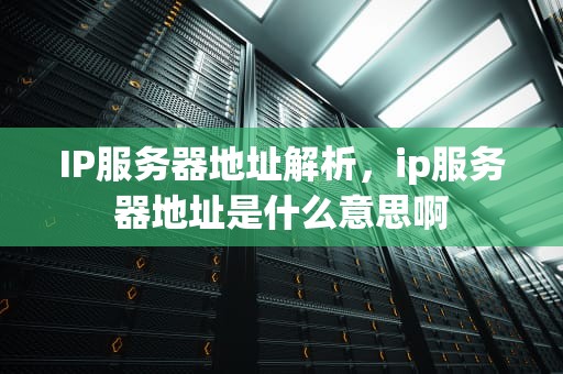 IP服务器地址解析，ip服务器地址是什么意思啊