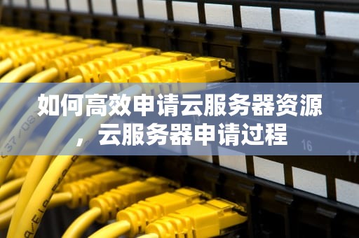 如何高效申请云服务器资源，云服务器申请过程