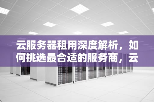 云服务器租用深度解析，如何挑选最合适的服务商，云服务器租用价格多少钱