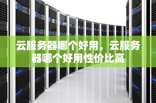 云服务器哪个好用，云服务器哪个好用性价比高