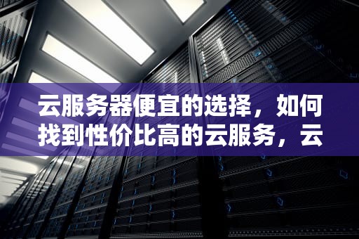 云服务器便宜的选择，如何找到性价比高的云服务，云服务器便宜的支持虚拟化