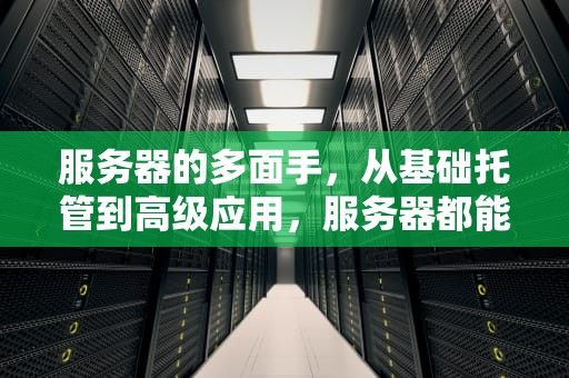 服务器的多面手，从基础托管到高级应用，服务器都能干啥用