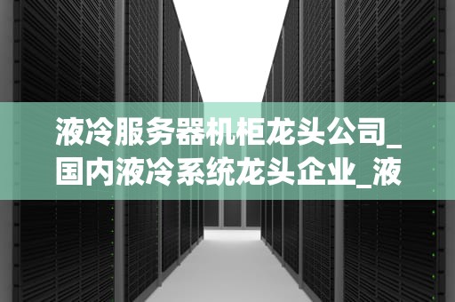 液冷服务器机柜龙头公司_国内液冷系统龙头企业_液冷服务器机柜龙头公司的发展与挑战
