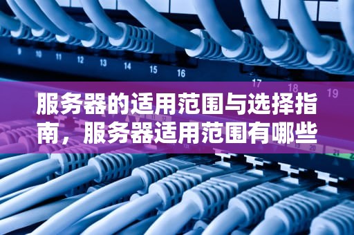 服务器的适用范围与选择指南，服务器适用范围有哪些