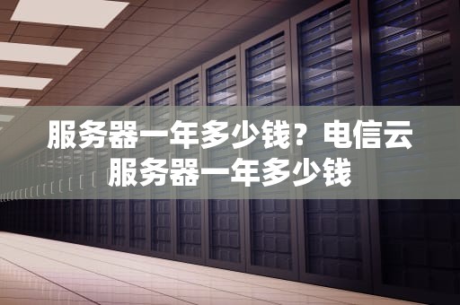 服务器一年多少钱？电信云服务器一年多少钱
