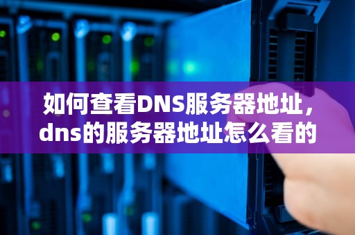 如何查看DNS服务器地址，dns的服务器地址怎么看的