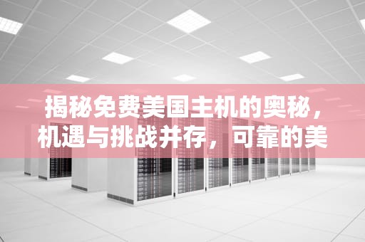 揭秘免费美国主机的奥秘，机遇与挑战并存，可靠的美国免费主机