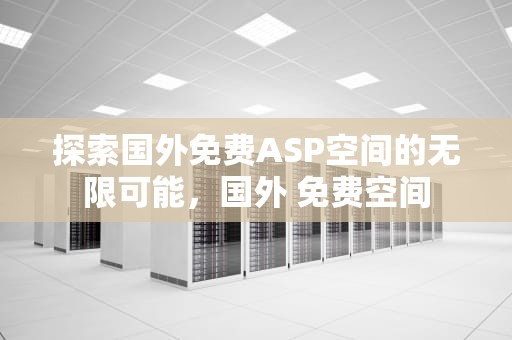 探索国外免费ASP空间的无限可能，国外 免费空间