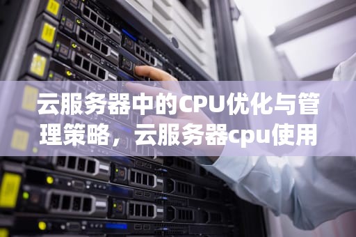 云服务器中的CPU优化与管理策略，云服务器cpu使用率100怎么办
