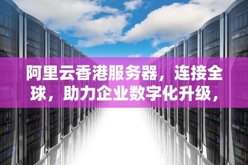阿里云香港服务器，连接全球，助力企业数字化升级，阿里云香港服务器搭建梯子