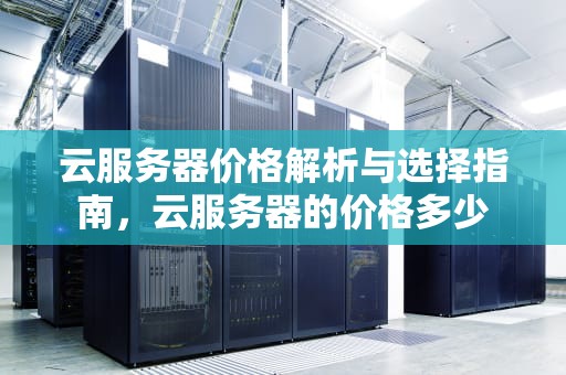 云服务器价格解析与选择指南，云服务器的价格多少