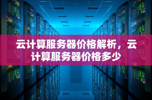 云计算服务器价格解析，云计算服务器价格多少