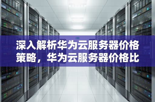 深入解析华为云服务器价格策略，华为云服务器价格比较