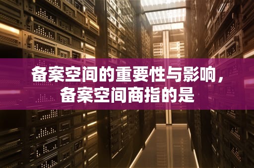 备案空间的重要性与影响，备案空间商指的是