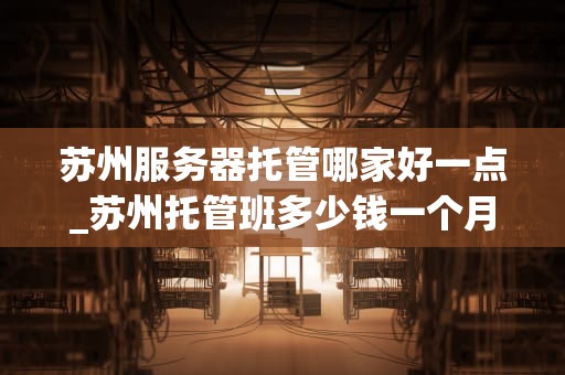苏州服务器托管哪家好一点_苏州托管班多少钱一个月_苏州服务器托管哪家好一点？