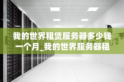 我的世界租赁服务器多少钱一个月_我的世界服务器租用平台_我的世界租赁服务器多少钱一个月？