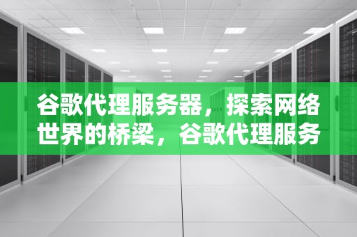 谷歌代理服务器，探索网络世界的桥梁，谷歌代理服务器设置