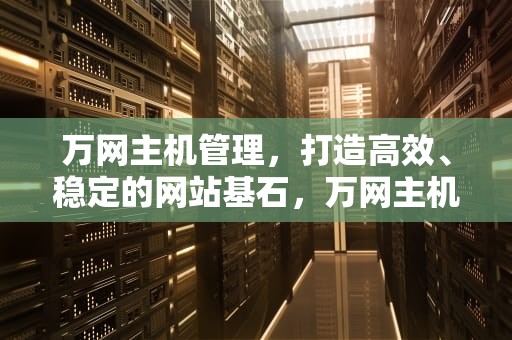 万网主机管理，打造高效、稳定的网站基石，万网主机管理控制台