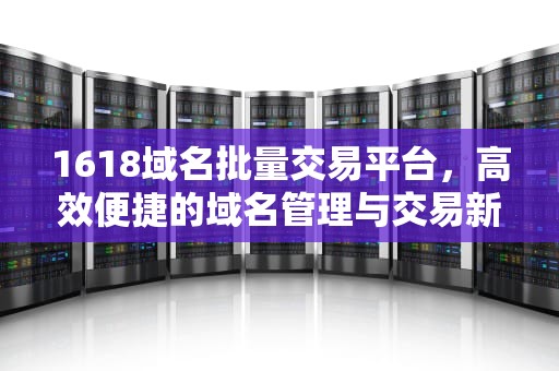1618域名批量交易平台，高效便捷的域名管理与交易新选择，1618域名事件最新进展
